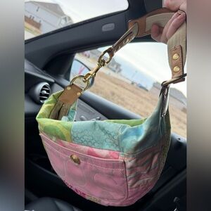 Coach vintage Y2K Hamptons Weekend Pastel Patchwork Shoulder hobo Bag